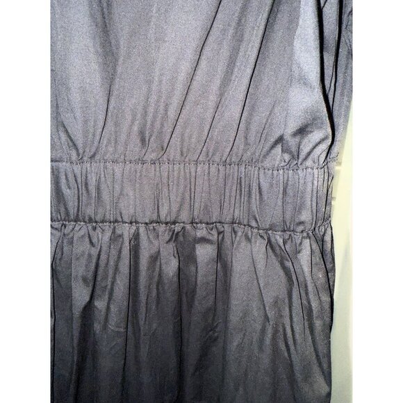 NWT French Connection Ladies Black Puff Sleeve Poplin Cotton Maxi‎ Dress Size L - Picture 13 of 15